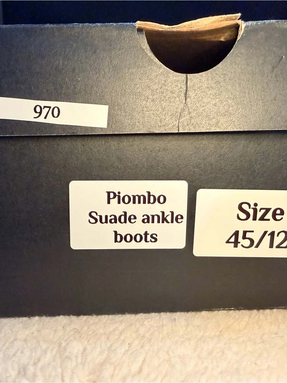 970. Like new Piombo Dark Brown Suede Men's Chukka Boots